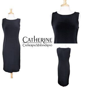 CATHERINE MALANDRINO Little Black Dress in Comfy Jersey Knit
